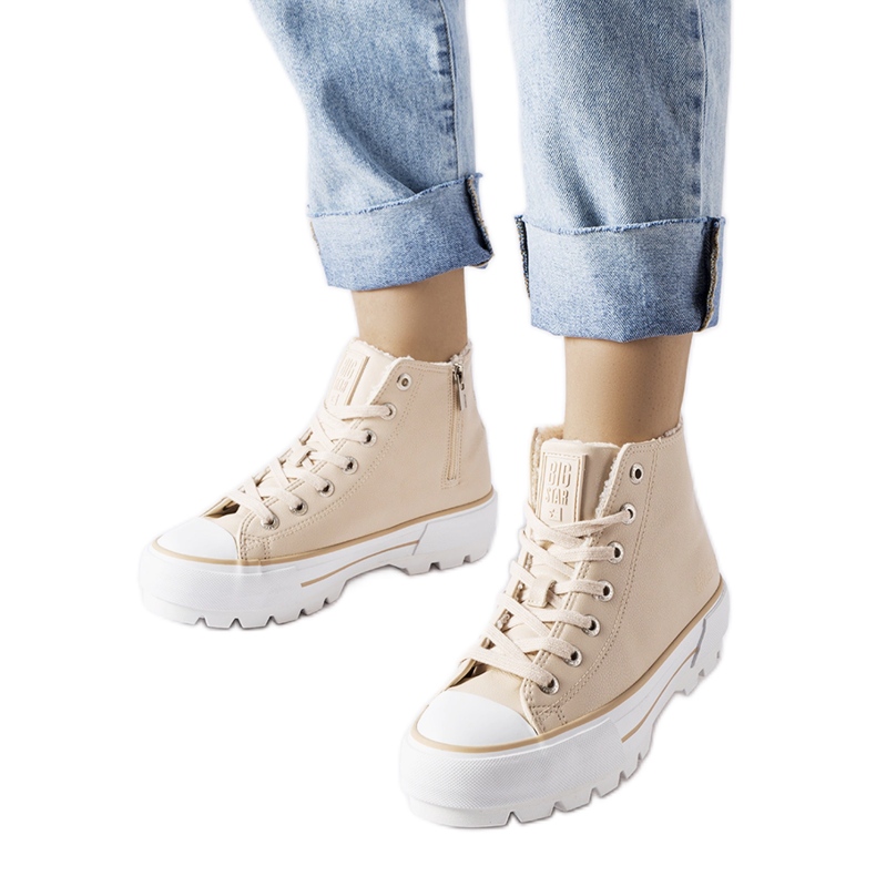 Beige insulated sneakers Big Star MM274038 Beige insulated sneakers Big Star MM274038