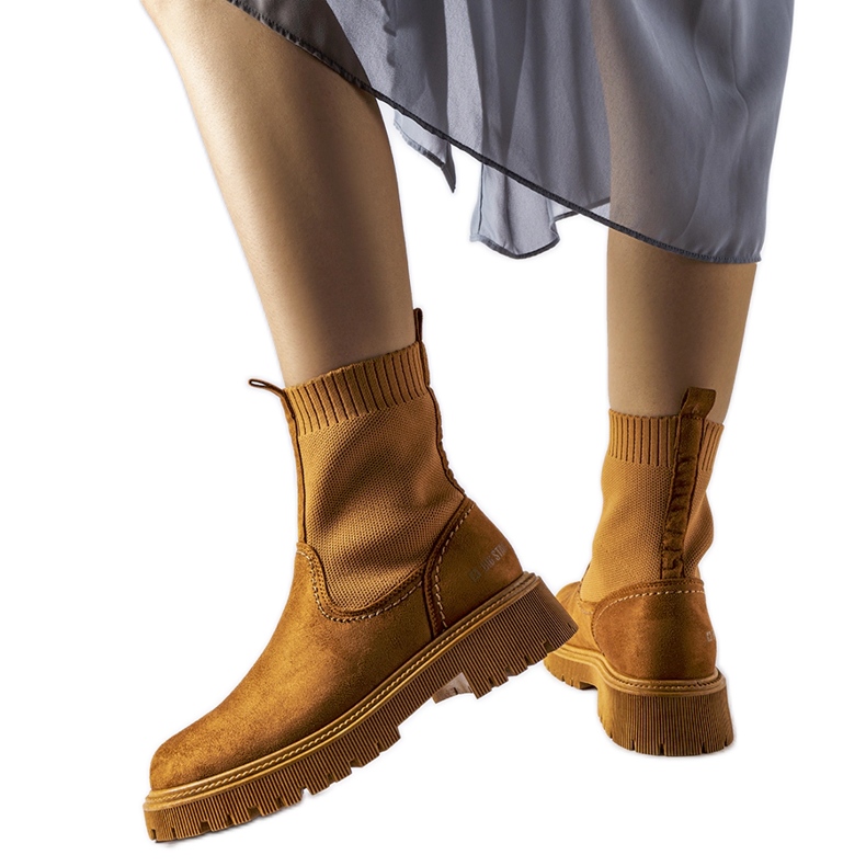 Brown eco-suede boots Big Star MM274541