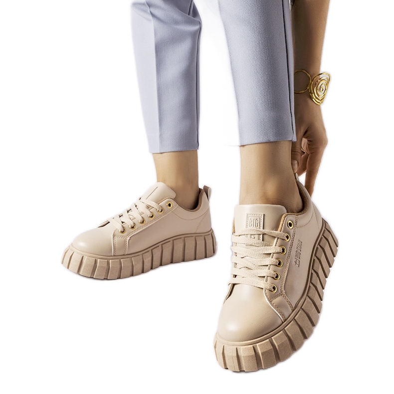 Beige sneakers Big Star MM274618 Beige sneakers Big Star MM274618