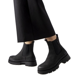 Black Big Star MM274319 slip-on ankle boots