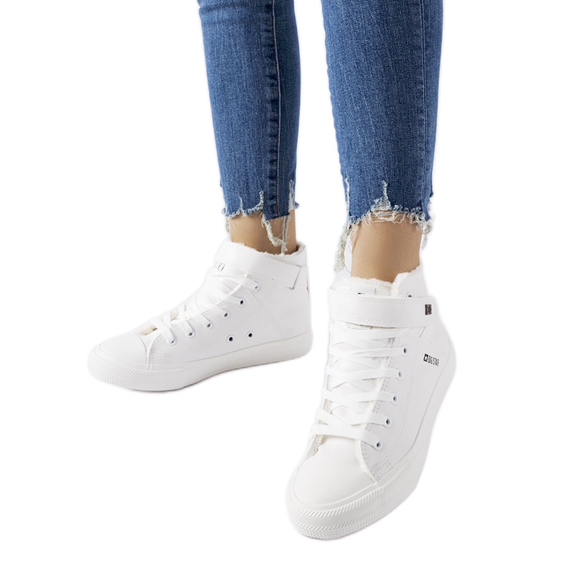 White insulated sneakers Big Star V274541F