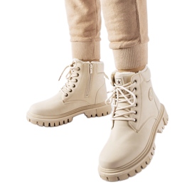 Beige insulated women's Araujo boots