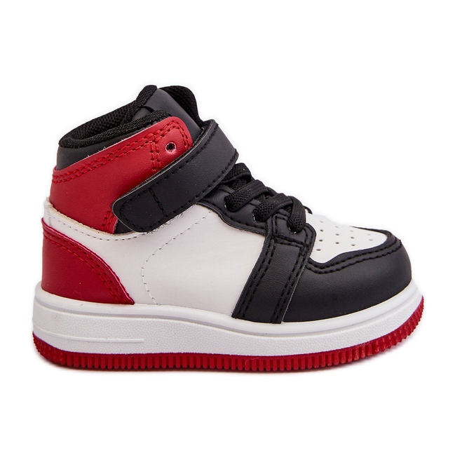 High Children's Sports Shoes White and Red Teredite