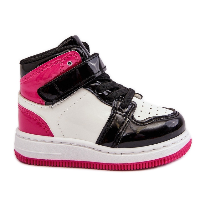 Children's Pink and White Patent Sports Shoes Milara