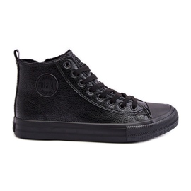 Insulated Men's Sneakers with Zipper Black Big Star MM174012