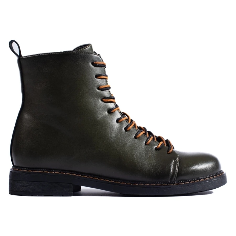 Vinceza dark green women's lace-up boots