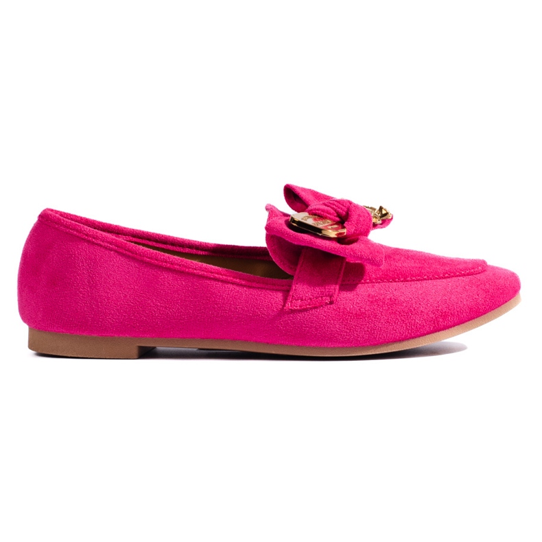 Shelovet women's fuchsia suede moccasins pink