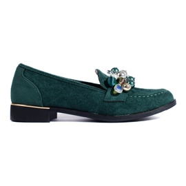 Green women's lords with Shelovet crystals