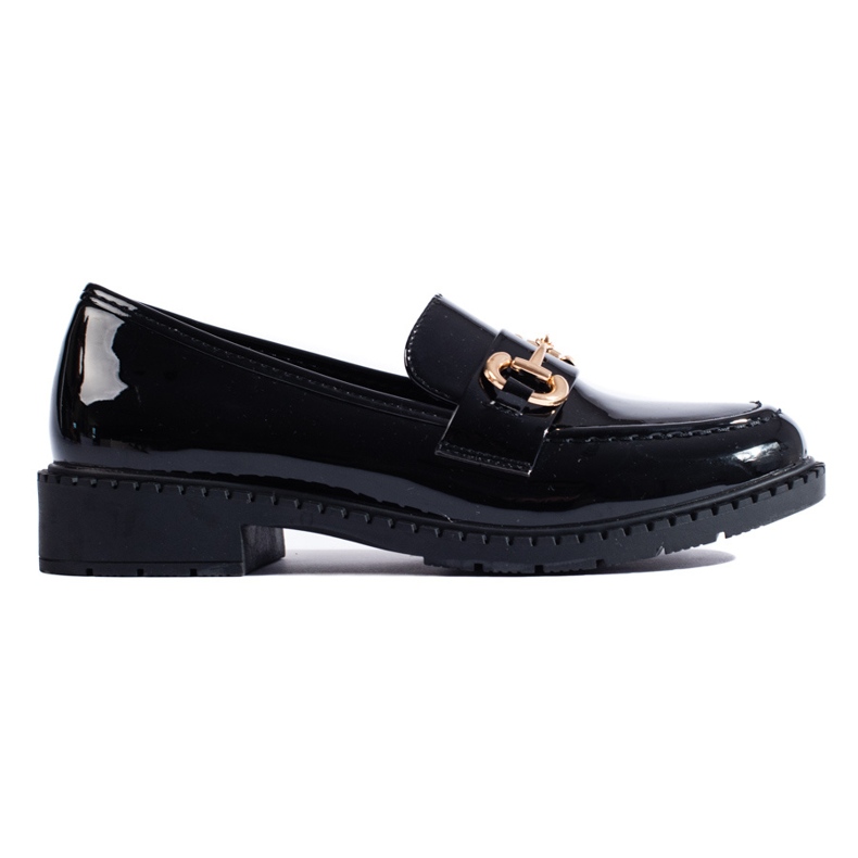 Patent black elegant Shelovet loafers