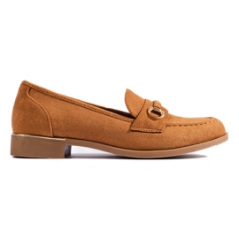 Shelovet women's camel suede lords brown
