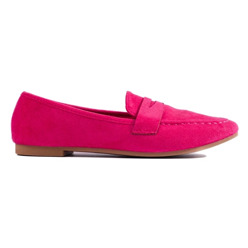 Comfortable women's suede lords fuchsia Shelovet pink