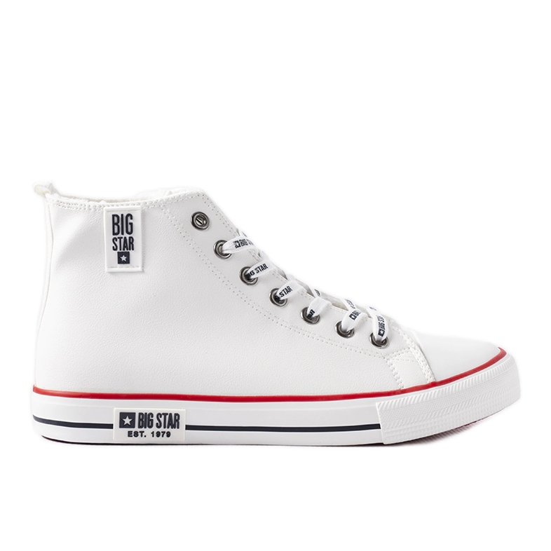 White high-top men's sneakers Big star KK174345