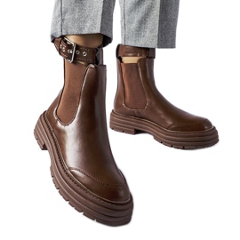Brown boots with a decorative fastening from Jonesboro