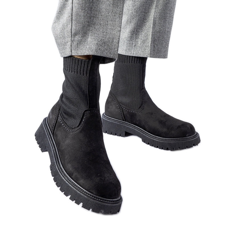 Black sock boots Big Star MM274540 Black sock boots Big Star MM274540