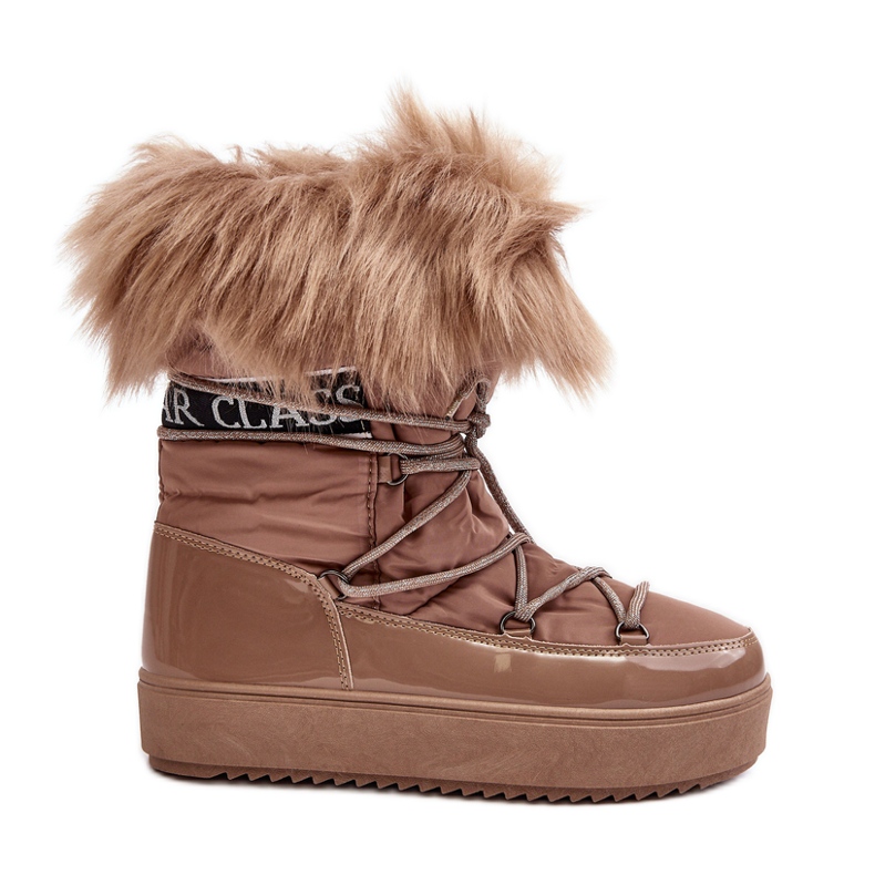 PS1 Women's Lace-Up Snow Boots Dark Beige Santero PS1 Women's Lace-Up Snow Boots Dark Beige Santero