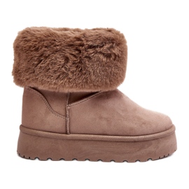 PS1 Beige Rainsa Women's Snow Boots With Fur PS1 Beige Rainsa Women's Snow Boots With Fur