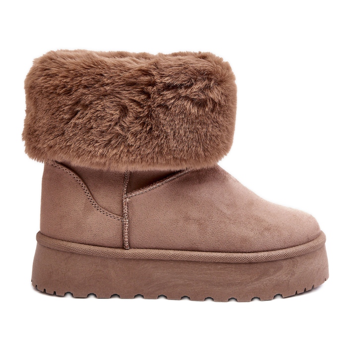 PS1 Beige Rainsa Women's Snow Boots With Fur PS1 Beige Rainsa Women's Snow Boots With Fur