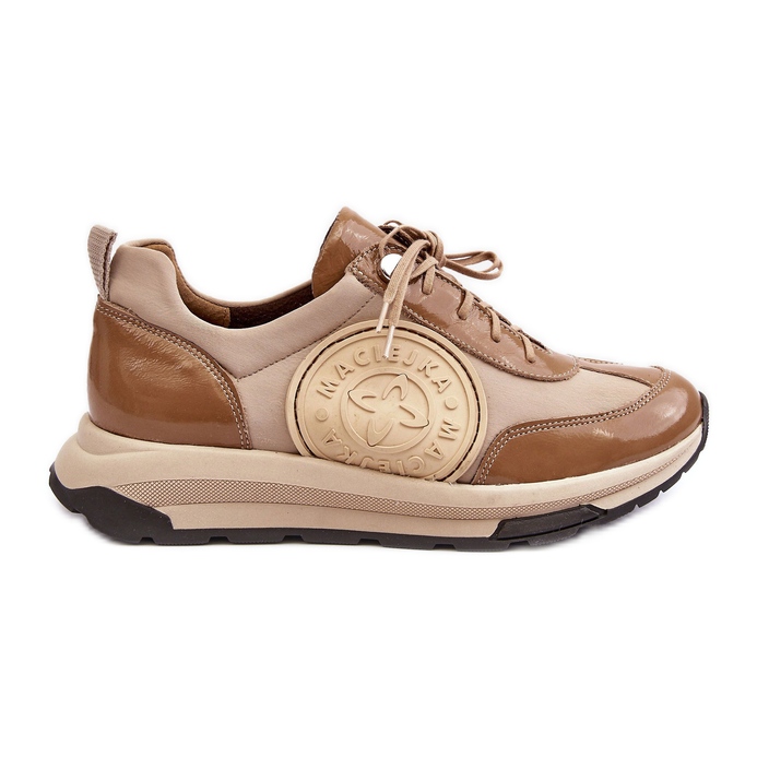 Women's Leather Sports Shoes Maciejka 06295-04 Beige