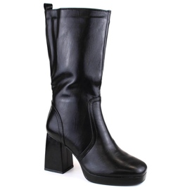 Jezzi W JEZ416A insulated ankle boots with elastic band, black Jezzi W JEZ416A insulated ankle boots with elastic band, black