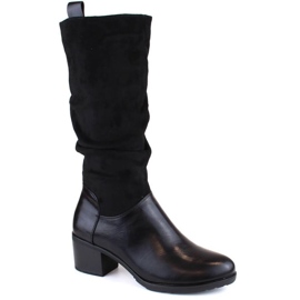 Jezzi W JEZ420A insulated high-heeled boots, black