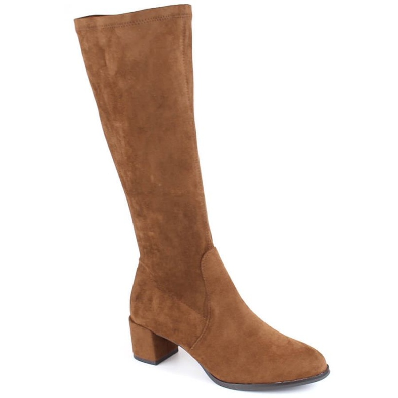 Sergio Leone W SK228C camel insulated high-heeled boots brown