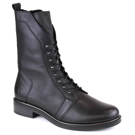 Rieker Comfortable, insulated leather boots Remonte W RKR630, black