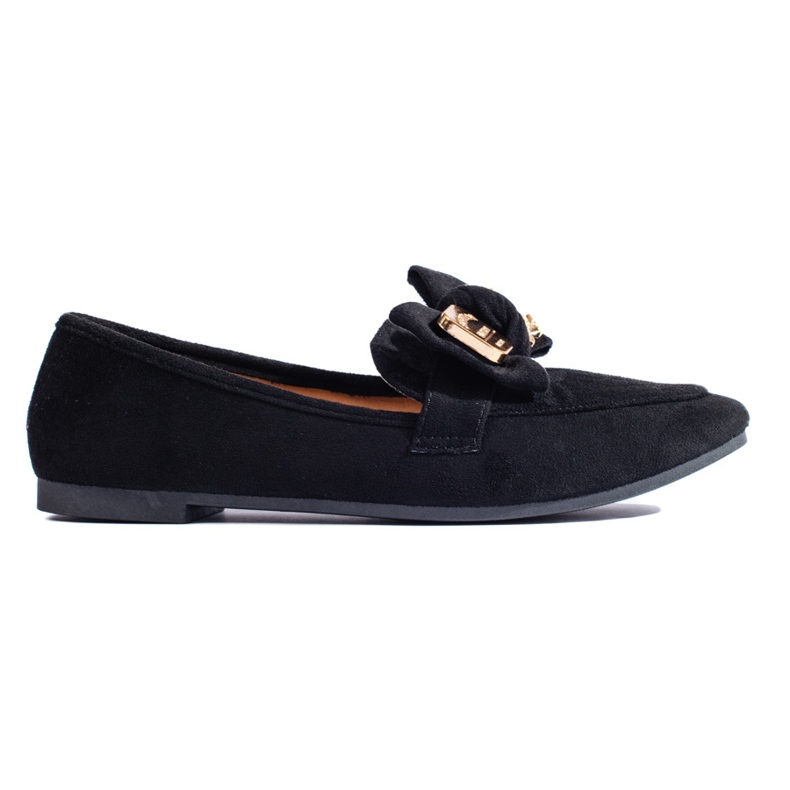 Shelovet women's black suede moccasins