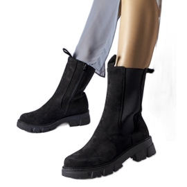 Black massive high ankle boots from Morbello Black massive high ankle boots from Morbello