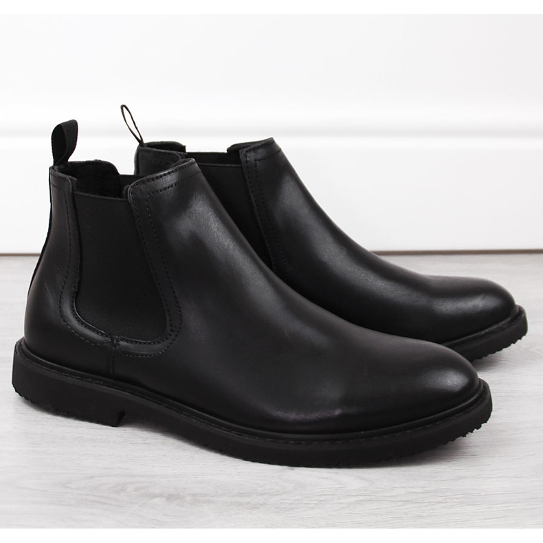 Leather men's ankle boots, insulated, black T.Sokolski Z23-314 Leather men's ankle boots, insulated, black T.Sokolski Z23-314
