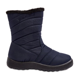 Women's Tall Insulated Snow Boots Navy Blue Luxina