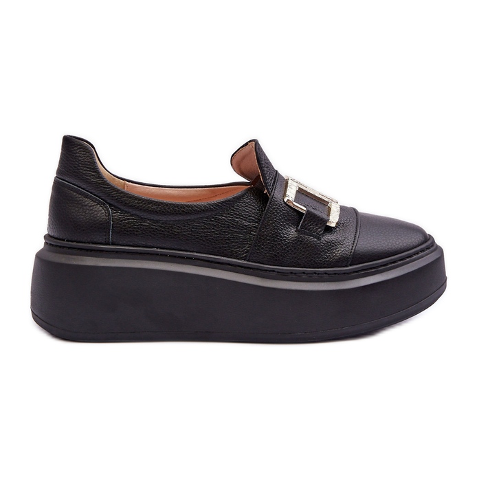 Lewski Shoes Women's Leather Shoes on the Platform Black Lewski 3398/2 Lewski Shoes Women's Leather Shoes on the Platform Black Lewski 3398/2