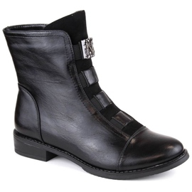 Jezzi W JEZ413A insulated ankle boots with decoration, black