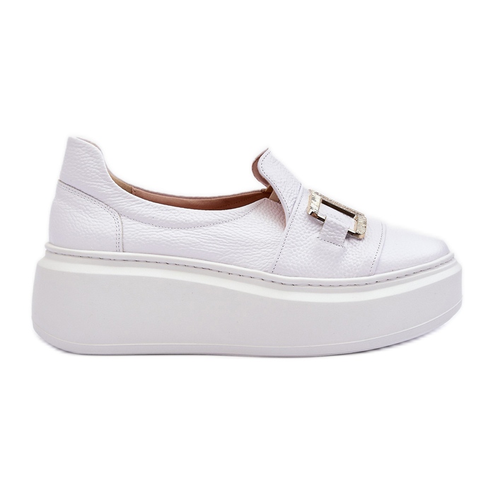 Lewski Shoes Women's Leather Shoes on the Platform, White Lewski 3398/2 Lewski Shoes Women's Leather Shoes on the Platform, White Lewski 3398/2