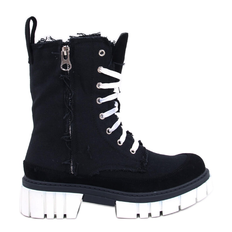 Canvas ankle boots with Vaugh Black protector