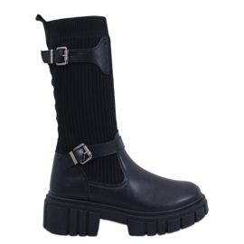 Rhea Black boots with a flexible upper Rhea Black boots with a flexible upper