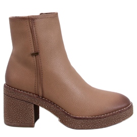 Tamika Beige rubber high-heeled ankle boots