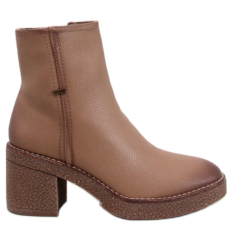 Tamika Beige rubber high-heeled ankle boots