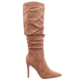 Classic Danielle Camel stiletto boots brown