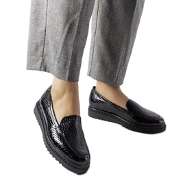 Vinceza black patent loafers