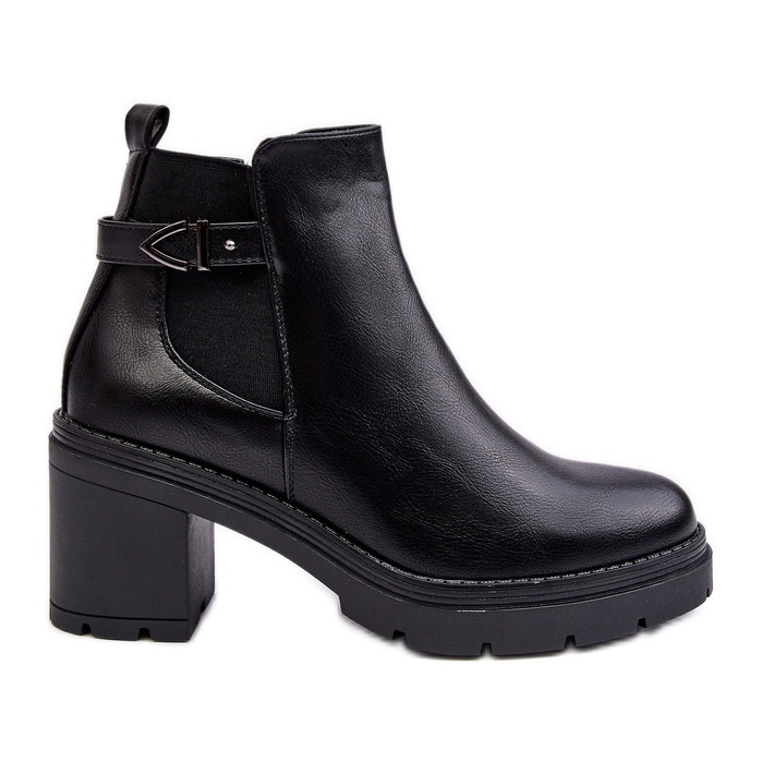 Women's Ankle Boots on a Massive High Heel Black Belinda