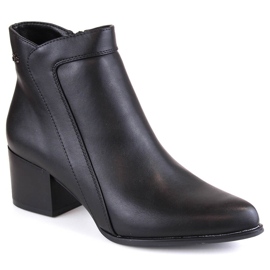 Women's insulated black high-heeled ankle boots by Sergio Leone BT633