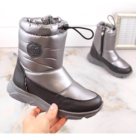 Waterproof girls' snow boots with silver membrane Kornecki 6916