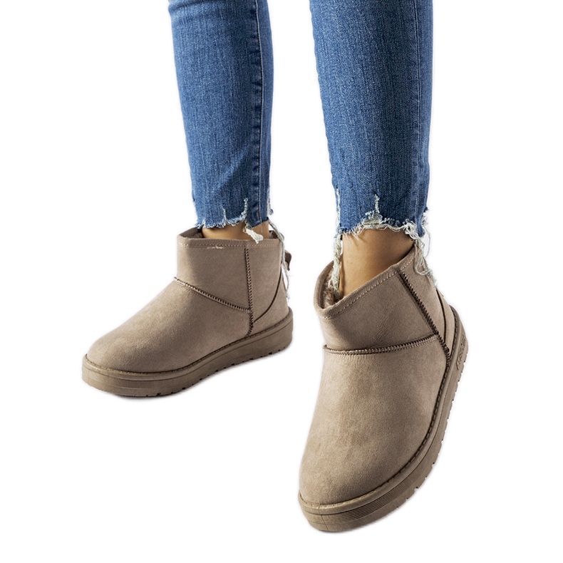 Beige women's snow boots Big Star KK274294