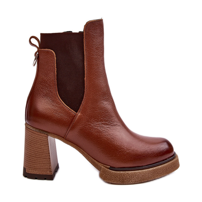 Lemar Liresa Lemar High Heel Brown Leather Ankle Boots Lemar Liresa Lemar High Heel Brown Leather Ankle Boots