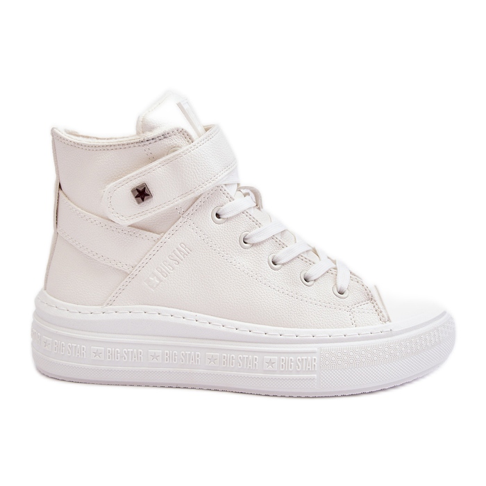 Women's Insulated Sneakers on the Big Star Platform, White MM274006