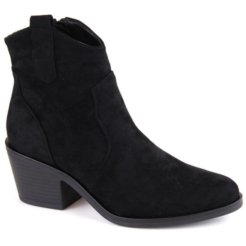 Suede high-heeled cowboy boots S.Barski W OLI241 black