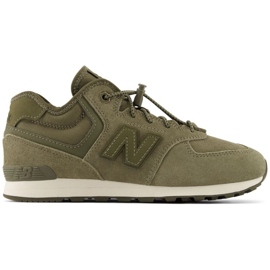 New Balance W JrGV574HG1 insulated shoes green