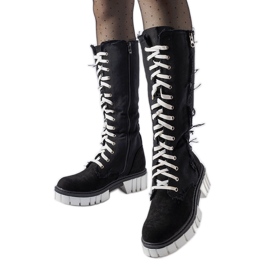 Black fabric insulated Palmer boots