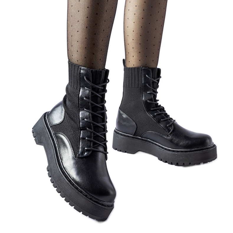 Black Sebastiano slip-on sock workers