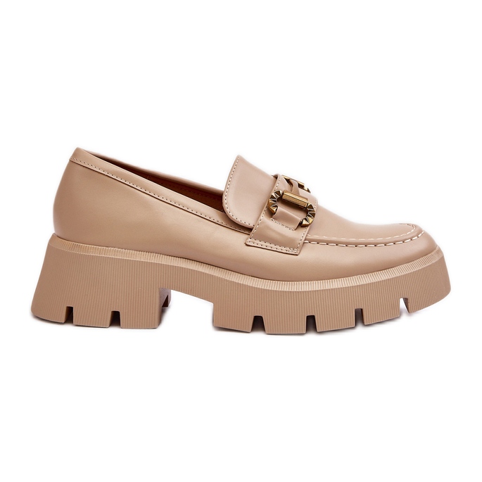 Women's Loafers With Decoration Beige Peuria Women's Loafers With Decoration Beige Peuria